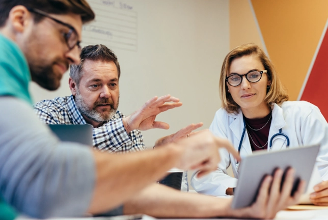 Image showing collaboration challenges between medical affairs, HCPs, and patients in pharma