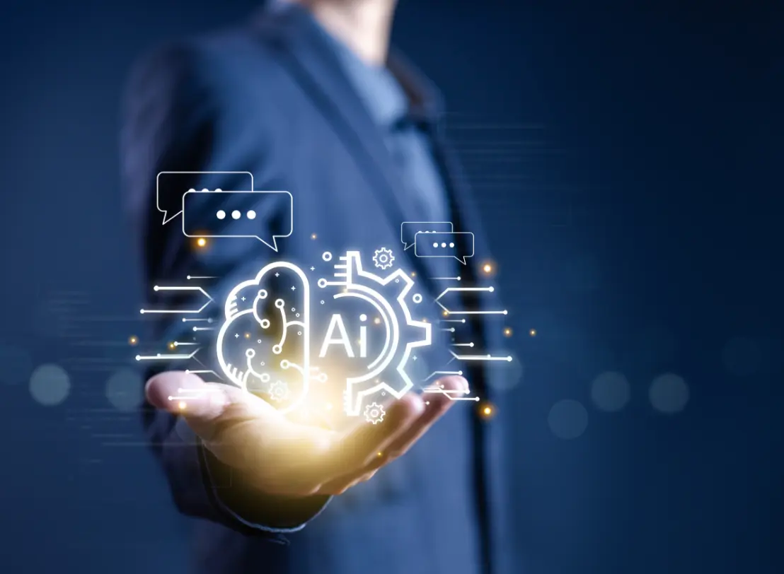 AI dashboard visual showing intelligent customer management insights