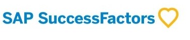 SAP SuccessFactors logo with blue text and yellow heart symbolizing people-centric HR